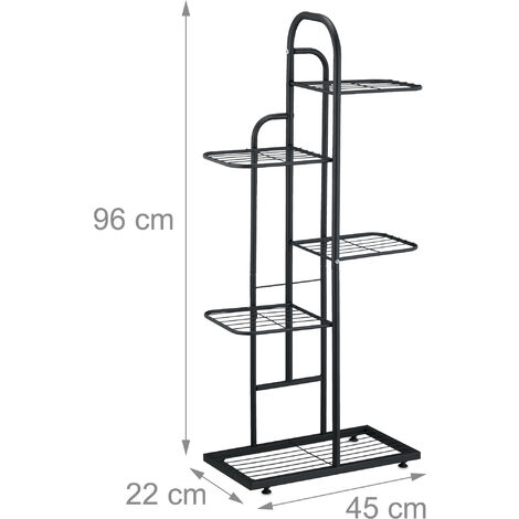 Relaxdays Scaffale Portapiante Ripiani In Metallo Hlp X X Cm