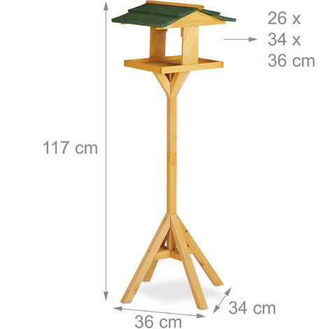 Relaxdays Casetta Per Uccelli Con Supporto Autoportante Giardino