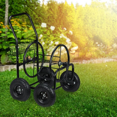 Relaxdays Carrello Avvolgitubo Da Giardino Carrellino Mobile Per Acqua