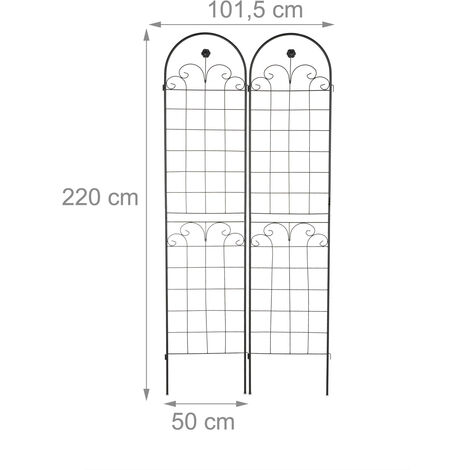 Relaxdays Grigliati Per Rampicanti Set Da Hxl X Cm Supporti