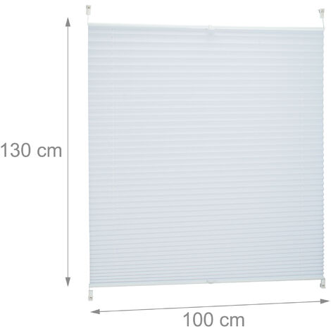 Relaxdays Pleated Blinds No Drilling Adhesive Klemmfix Folding