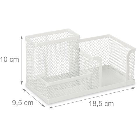 Relaxdays Desk Organiser 3 Compartments Mesh Design H X W X D 10 X