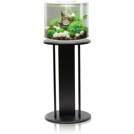 Biorb Tube L Aquarium White With Mcr Led Lighting And Black Stand