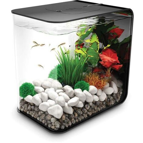 Biorb Flow L Aquarium Black With Mcr Led Lighting And Heater Pack