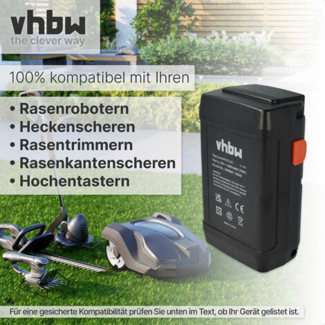 vhbw Li Ion Akku 5000mAh 25V kompatibel mit Rasenmäher Gardena