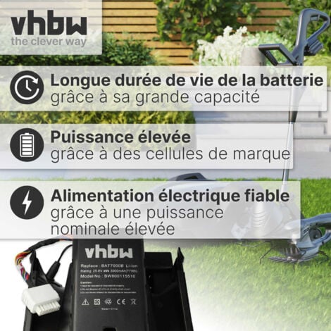 Vhbw Batterie Remplacement Pour Robomow Ifr Bat B Bat A