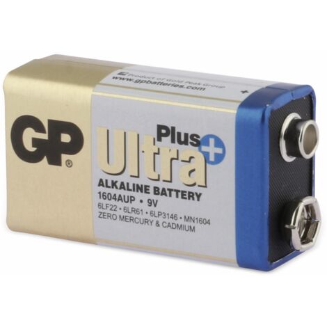 GP 9V Blockbatterie ULTRA PLUS ALKALINE 1 Stück