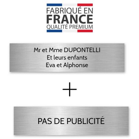 Plaque Nom Plaque Stop Pub Pour Boite Aux Lettres Format Decayeux