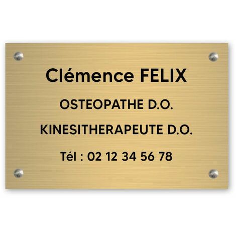 Plaque Professionnelle Personnalis E En Pvc Pour Ost Opathe Kin