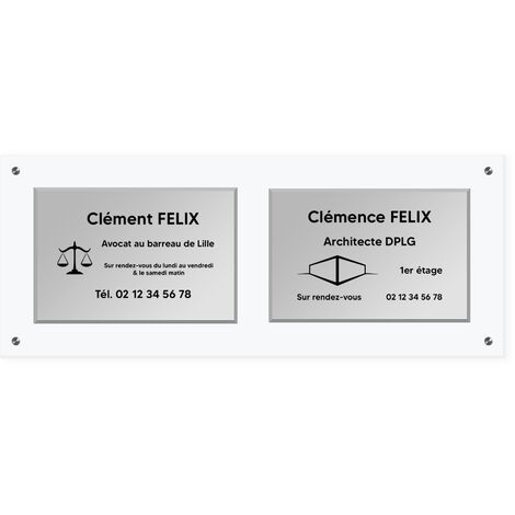 Support En Plexi Transparent Pour Plaques Professionnelles X Cm