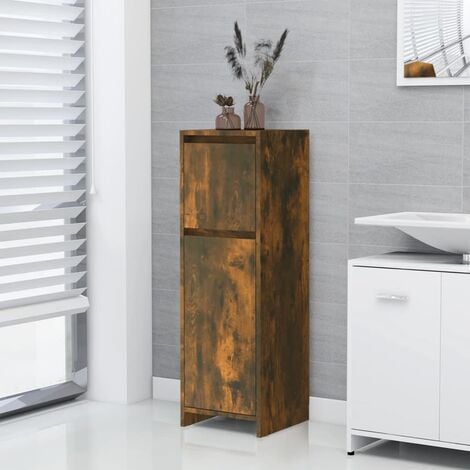 Armoire De Bain Ch Ne Fum X X Cm Bois D Ing Nierie