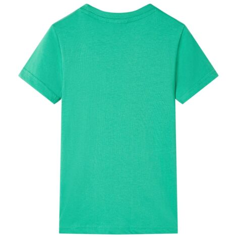 Camiseta infantil verde neón 128