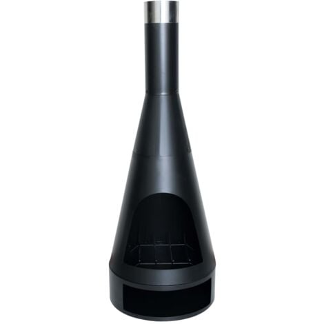 RedFire Chimenea Kingston De Acero Negro Mate 43x120 Cm