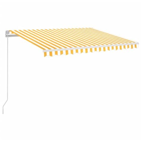 Toldo Manual Retr Ctil Con Led Amarillo Y Blanco X Cm