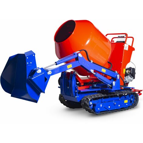 Minidumper hydrostatique avec bétonnière intégrée 350L à chenilles