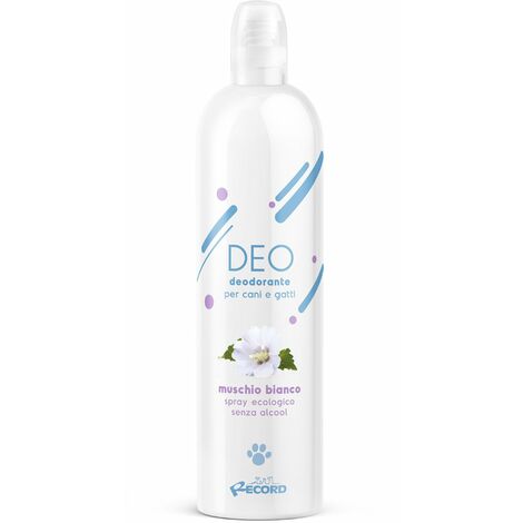 Deodorante Al Muschio Bianco Spray Ecologico Senza Alcool Per Cani E