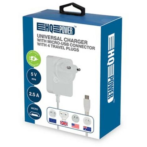 Hq Power Chargeur Compact Avec Connexion Usb Micro B Avec Prises De