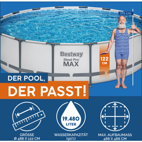 Steel Pro Max Frame Pool Komplett Set Mit Filterpumpe X Cm