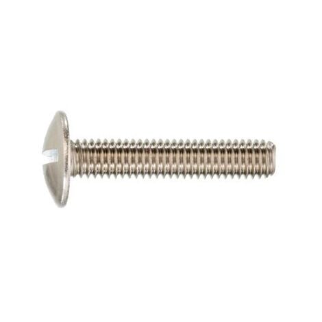 Qualfast M6X40 Double Slotted Mushroom Head Screw Nut NF BZP GR 4