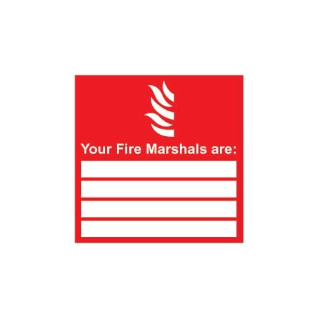 Sitesafe Fire Marshals Rigid Pvc Sign X Mm