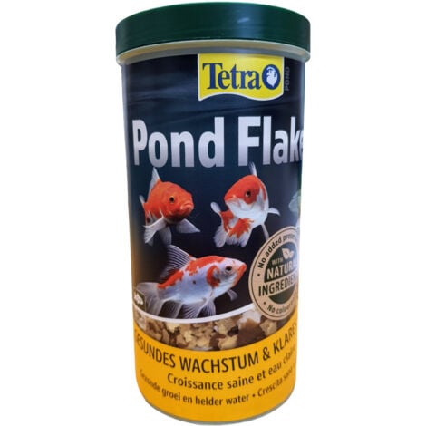 Pond Flakes Pot De Litre G Aliment Flottant Pour Poissons D