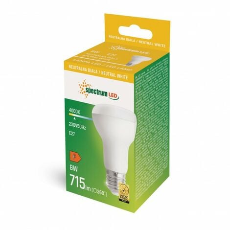 10 Ampoules LED Réflecteur R63 E27 8W Blanc Neutre