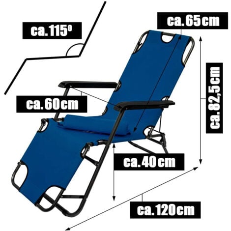 Chaise Longue Inclinable Et Pliante Transat De Jardin Cm Appuie