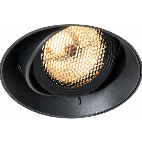 QAZQA oneon honey Spot encastrable 1 lumière Ø 12 cm Noir