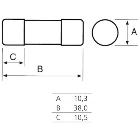 Fusible Cylindrique Italweber 10 3 X 38 Mm CH10 GG 10A 500V 1421010
