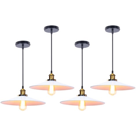 Pcs R Tro Lustre Suspension Industrielle Cm Plaofnnier Fer Abat Jour