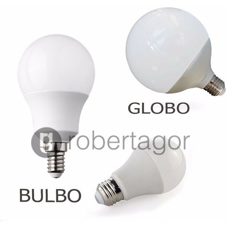 Lampada Lampadina Led Bulbo Globo Luce Fredda Naturale Calda E27 E14