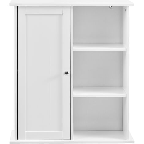 Armoire Murale De Salle De Bain X X Cm Mdf Laqu Blanc En Casa