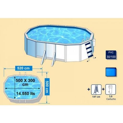 Piscina Gre Kit Prov Ovalada Desmontable Bora Bora