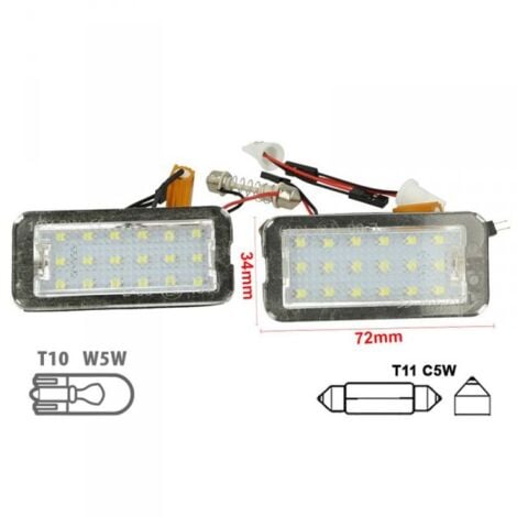 Kit Luci Targa Led Fiat C Bianco Canbus No Errore V