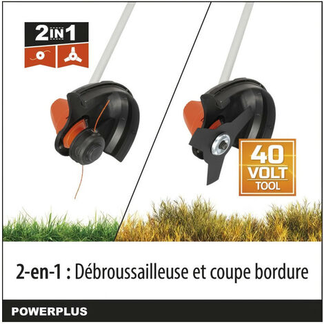 Dual Power Débroussailleuse a Batterie POWDPG7551 Coupe Bordure sans