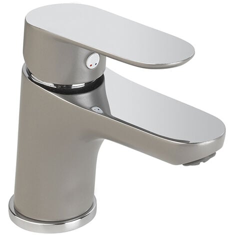 Grifo Para Lavabo Cromado Gris Kevon By Eurosanit