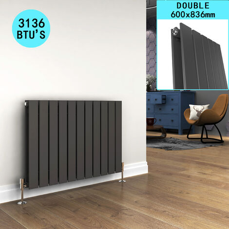 ELEGANT 600 X 836 Mm Anthracite Designer Radiator Horizontal Column