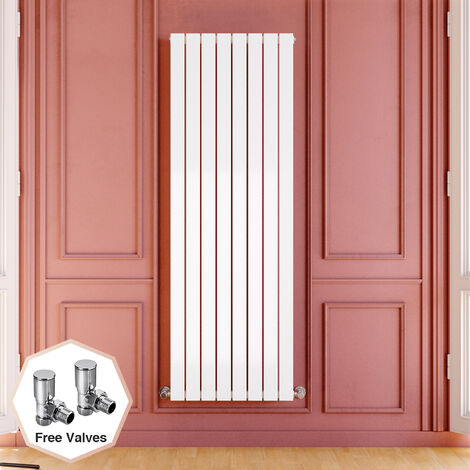 Elegant X Mm White Vertical Column Rads Single Flat Panel