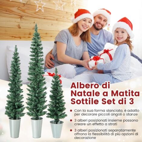 Costway Set Di Alberi Di Natale Artificiali Da Cm Cm