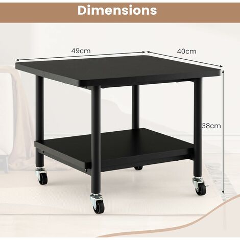 COSTWAY Support d Imprimante à 2 Niveaux Meuble Imprimante avec 4