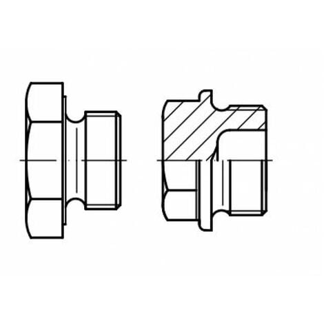 Din Verschlussschrauben Mit Au Ensechskant M X A Blank Mit