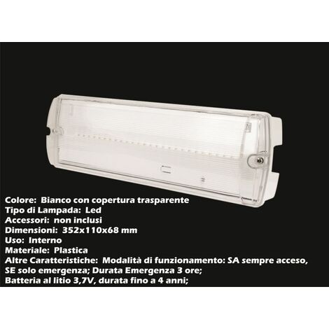 Lampada Di Emergenza A Led W Se Sa