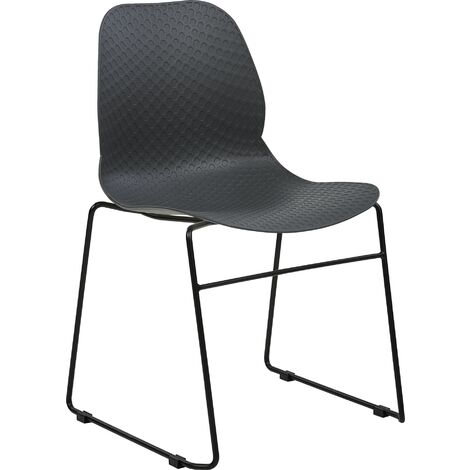 Lot De 4 Chaises De Repas Empilables Sans Accoudoirs Design Moderne