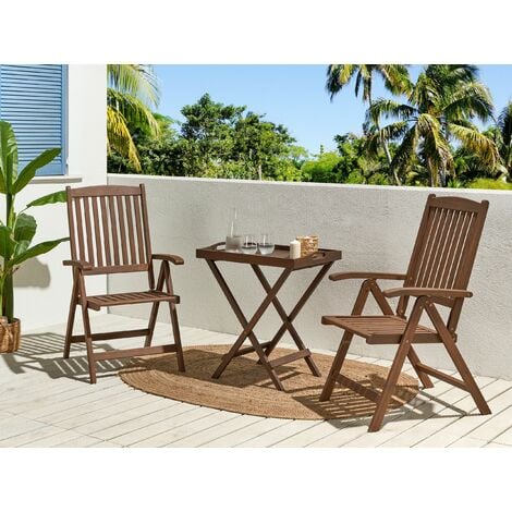 Ensemble Bistrot Rustique De Balcon Table Et Chaises Pliantes En Bois