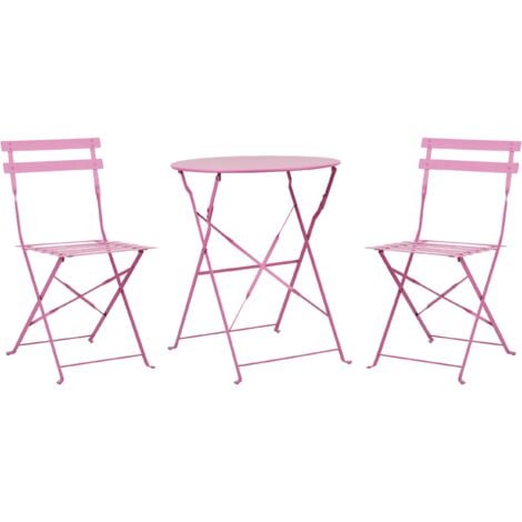 Salon De Jardin Bistrot Balcon Table Et Chaises Pliable Avec Patins