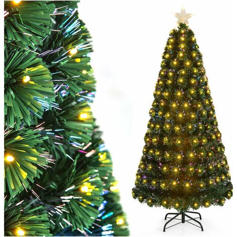 COSTWAY 180cm Árbol de Navidad Artificial 230 Puntas de Rama de PVC