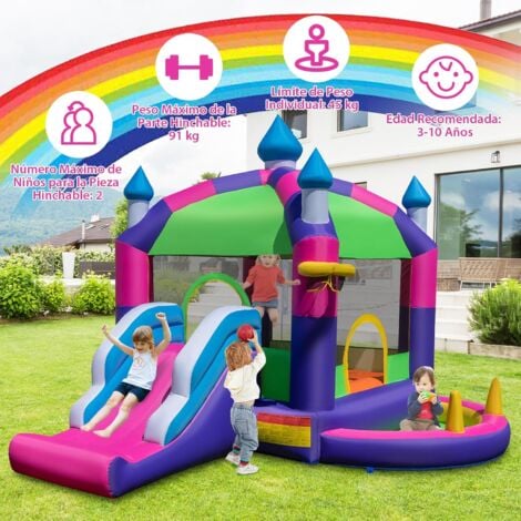 Costway Castillo Hinchable Grande En Castillo Hinchable Piscina