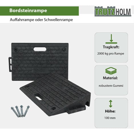 Trutzholm Bordsteinrampe Er Set X X Cm Tragkraft T Gummi Rampe