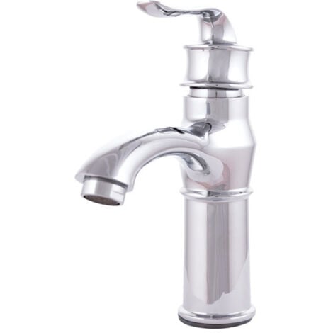 Robinet De Lavabo En Laiton Zinc Plaqu Chrome Eau Chaude Froide