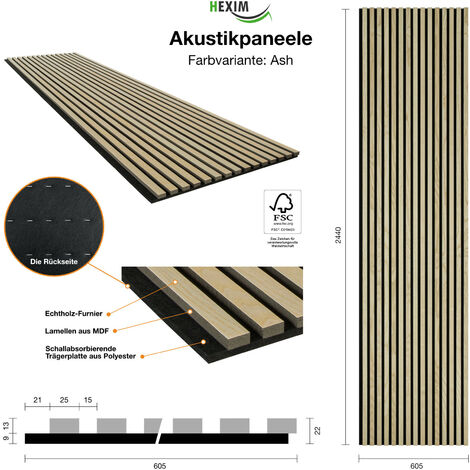 Hexim Akustikpaneele M Lamellenwand Paneele Mdf Wandverkleidung